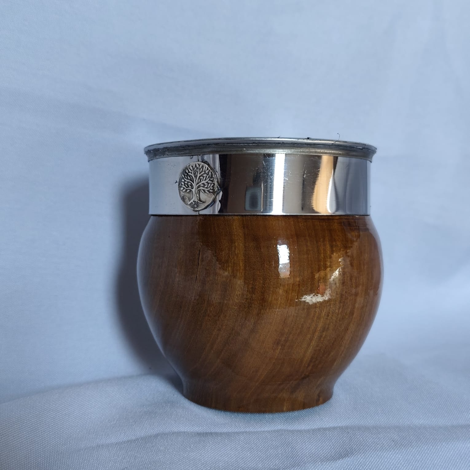 Mate Imperial de algarrobo - guarda lisa c/ dije